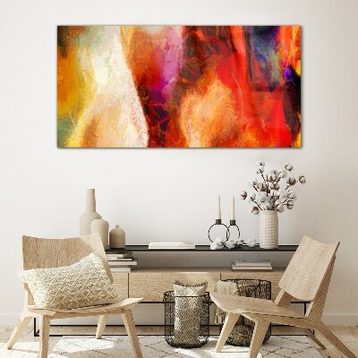 Intense colors of abstraction Glass Wall Art