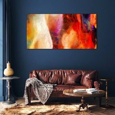 Intense colors of abstraction Glass Wall Art