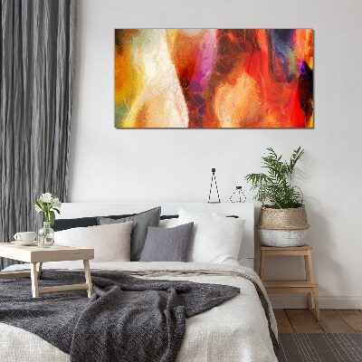 Intense colors of abstraction Glass Wall Art