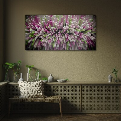 Geometric explosion of colors Glass Wall Art