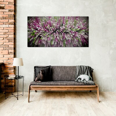 Geometric explosion of colors Glass Wall Art