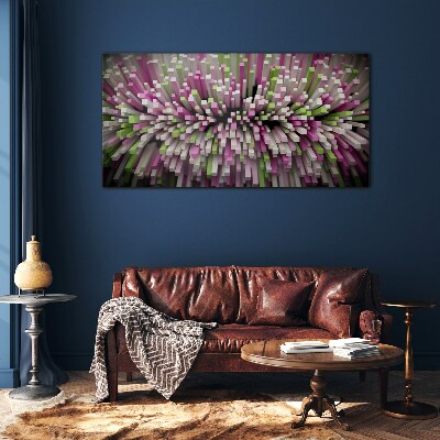 Geometric explosion of colors Glass Wall Art
