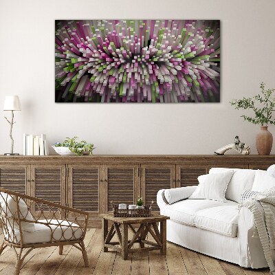 Geometric explosion of colors Glass Wall Art