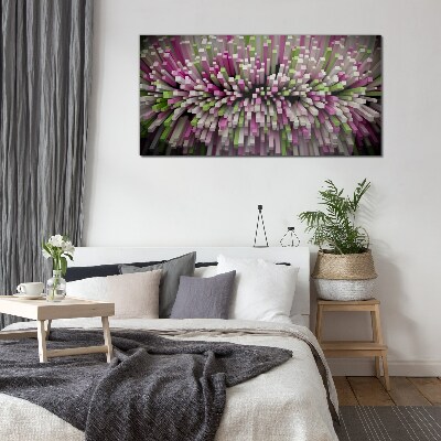 Geometric explosion of colors Glass Wall Art