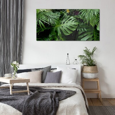 Tropical greenery in the depths of nature Glass Wall Art