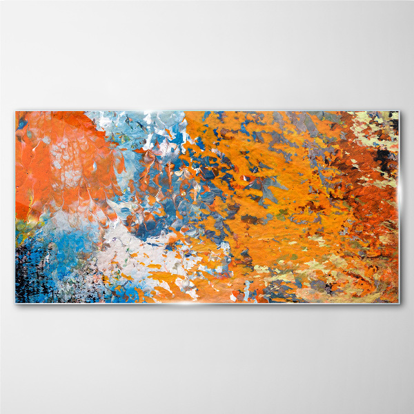 Dynamic colors in an abstract landscape Glass Wall Art