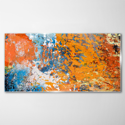Dynamic colors in an abstract landscape Glass Wall Art