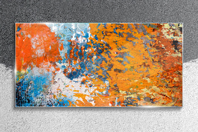 Dynamic colors in an abstract landscape Glass Wall Art