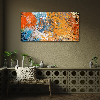 Dynamic colors in an abstract landscape Glass Wall Art