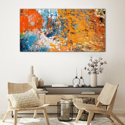 Dynamic colors in an abstract landscape Glass Wall Art