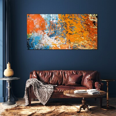 Dynamic colors in an abstract landscape Glass Wall Art