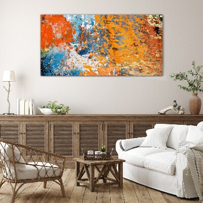 Dynamic colors in an abstract landscape Glass Wall Art