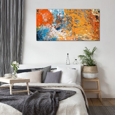Dynamic colors in an abstract landscape Glass Wall Art