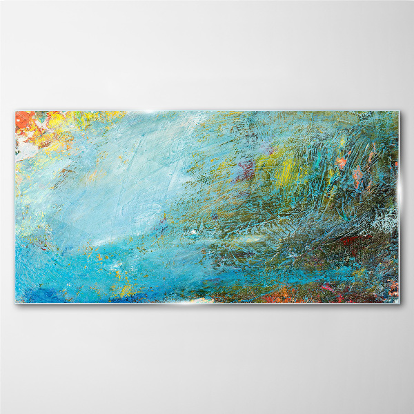 Abstract play of colors Glass Wall Art