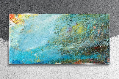 Abstract play of colors Glass Wall Art