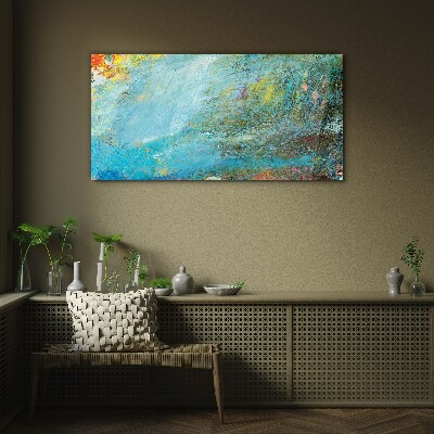 Abstract play of colors Glass Wall Art