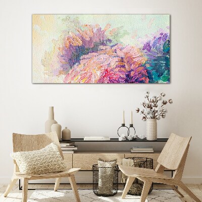Floral dreams in pastel tones Glass Wall Art