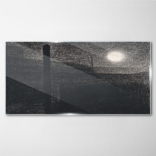 Sunset over the city Glass Wall Art