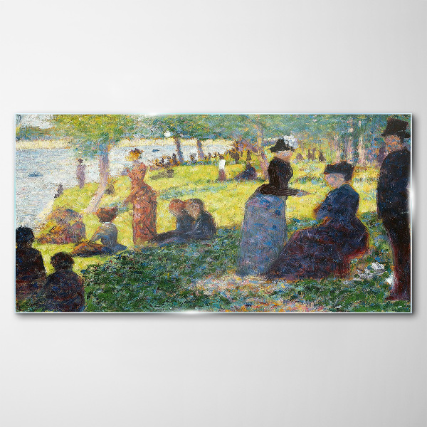 Summer afternoon on the river Glass Wall Art