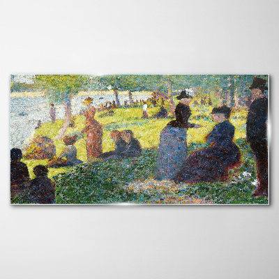 Summer afternoon on the river Glass Wall Art