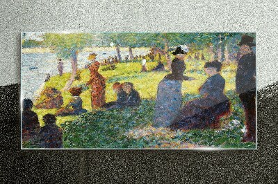 Summer afternoon on the river Glass Wall Art