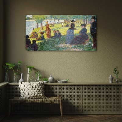 Summer afternoon on the river Glass Wall Art