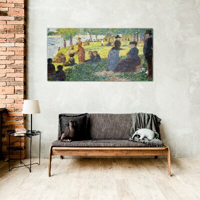 Summer afternoon on the river Glass Wall Art