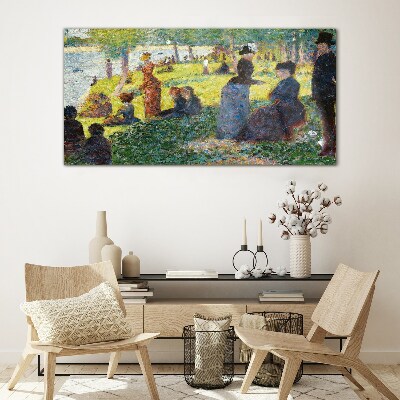 Summer afternoon on the river Glass Wall Art