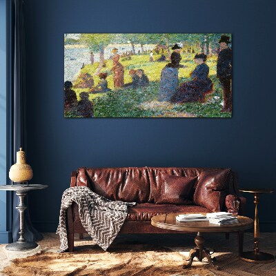 Summer afternoon on the river Glass Wall Art