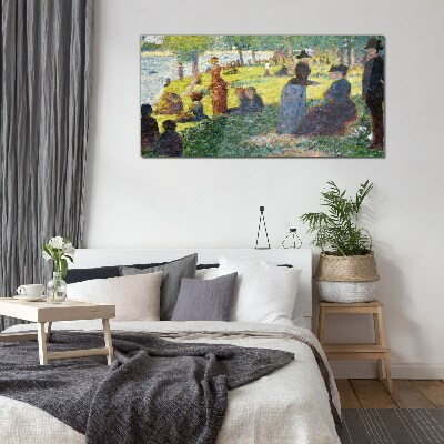 Summer afternoon on the river Glass Wall Art