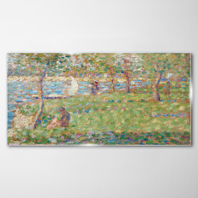 Summer afternoon on the river Glass Wall Art