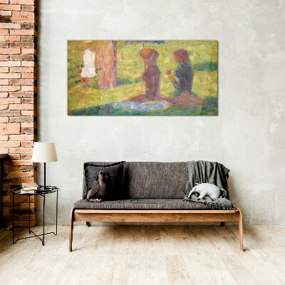 Captured moments in pastel colors Glass Wall Art