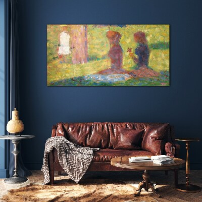 Captured moments in pastel colors Glass Wall Art