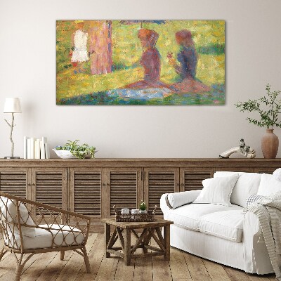 Captured moments in pastel colors Glass Wall Art