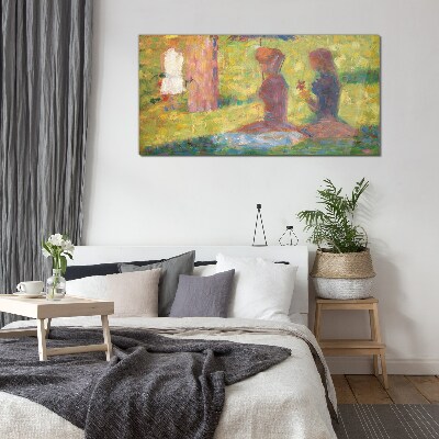 Captured moments in pastel colors Glass Wall Art