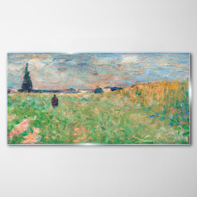 A walk among the greenery Glass Wall Art