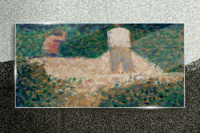 Summer Garden Meeting Glass Wall Art