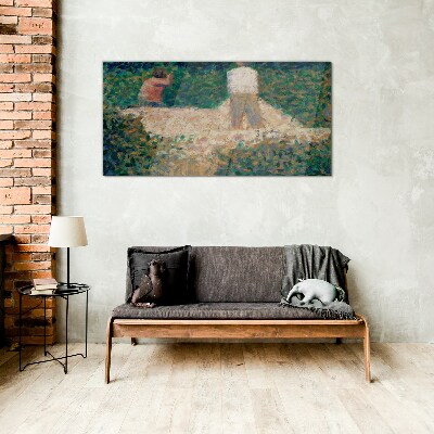 Summer Garden Meeting Glass Wall Art