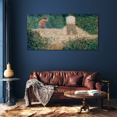 Summer Garden Meeting Glass Wall Art
