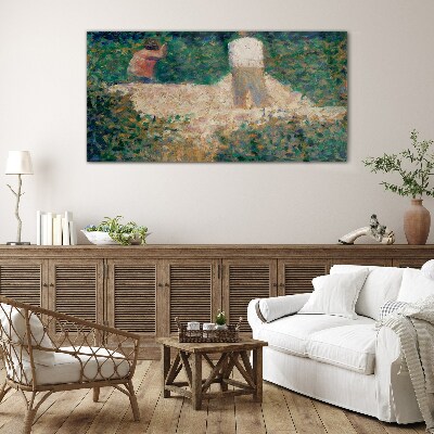 Summer Garden Meeting Glass Wall Art