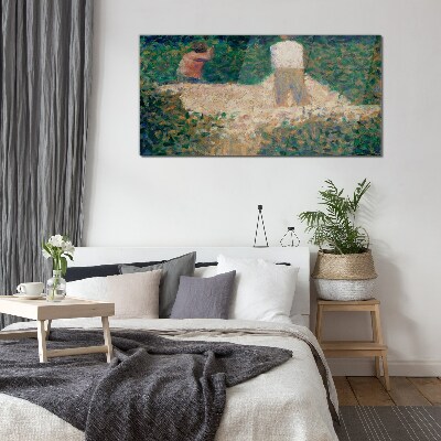 Summer Garden Meeting Glass Wall Art