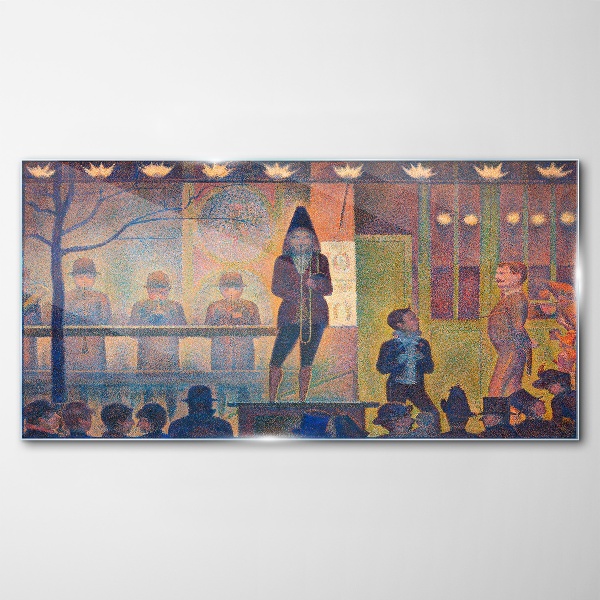 Seurat's circus sideshow Glass Wall Art