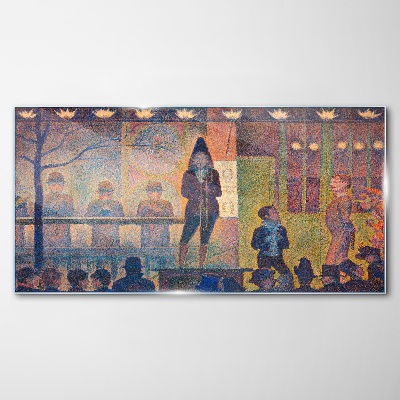 Seurat's circus sideshow Glass Wall Art