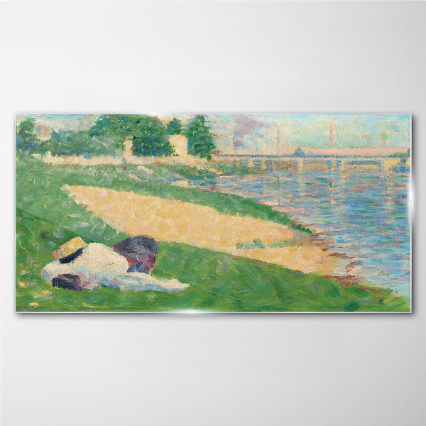 Summer laziness by the water Glass Wall Art