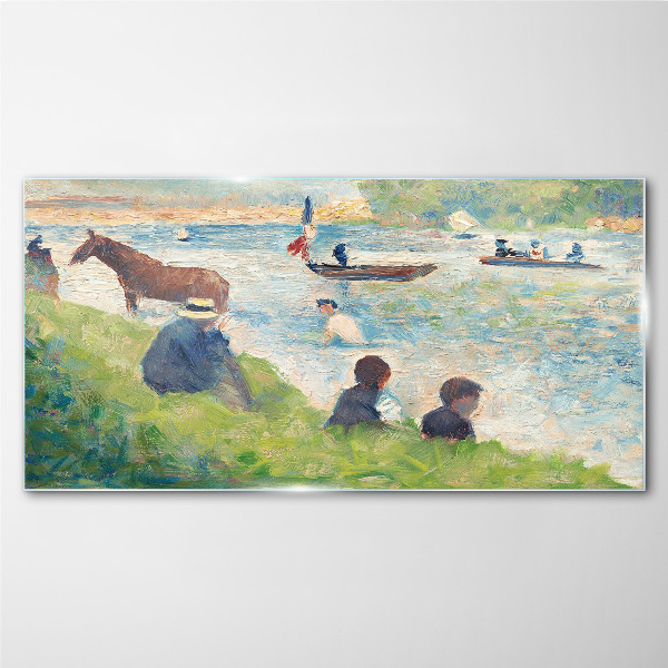 Summer afternoon on the river Glass Wall Art