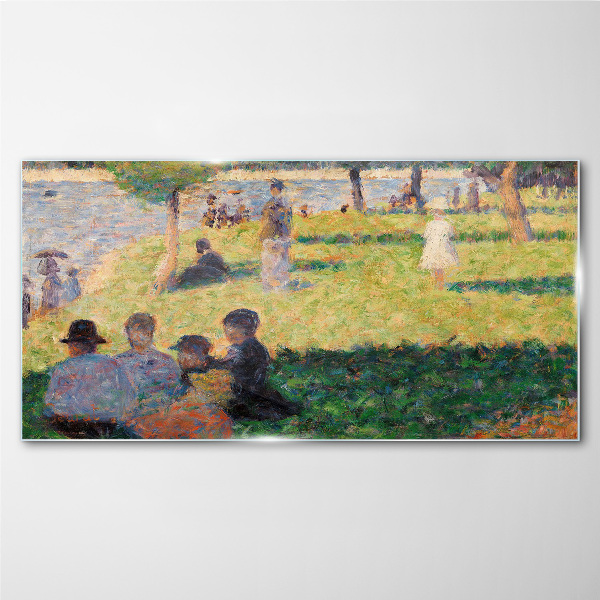 Summer afternoon on the river Glass Wall Art