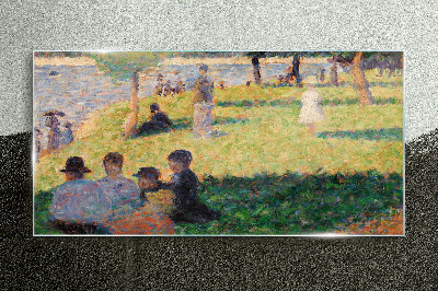 Summer afternoon on the river Glass Wall Art