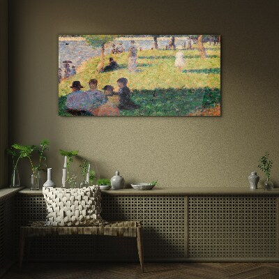 Summer afternoon on the river Glass Wall Art