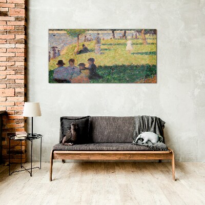 Summer afternoon on the river Glass Wall Art