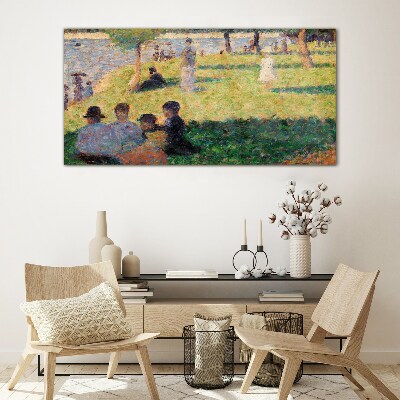 Summer afternoon on the river Glass Wall Art